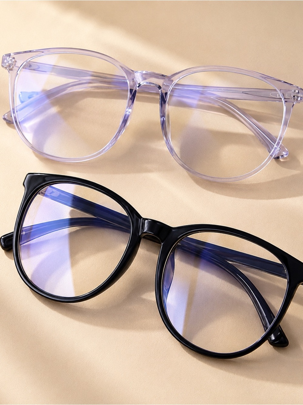 NWOT 2 pairs of Blue-Light Reading Glasses - Black and Clear Gray